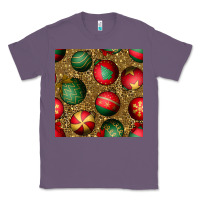 Lavender christmas ornaments and leopard seamless pattern Classic Tee - BundleAndBundleShop