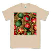 Mushroom christmas ornaments and leopard seamless pattern Classic Tee - BundleAndBundleShop
