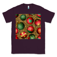 Plum christmas ornaments and leopard seamless pattern Classic Tee - BundleAndBundleShop