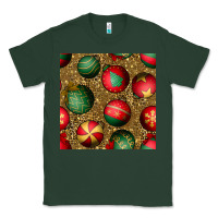 Sports Green christmas ornaments and leopard seamless pattern Classic Tee - BundleAndBundleShop