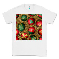 White christmas ornaments and leopard seamless pattern Classic Tee - BundleAndBundleShop