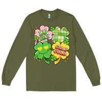 Army Green lucky stay gold Long Sleeve Tee - Artiststas
