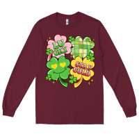 Burgundy lucky stay gold Long Sleeve Tee - Artiststas