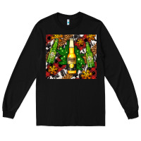 Black beer bottles with golden snow Long Sleeve Tee - AdoDesignShop