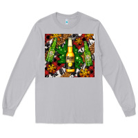 Moon Dust beer bottles with golden snow Long Sleeve Tee - AdoDesignShop