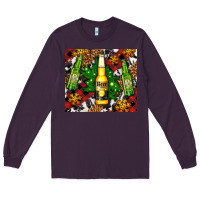 Plum beer bottles with golden snow Long Sleeve Tee - AdoDesignShop
