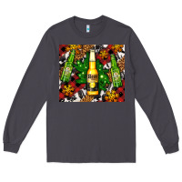 Smoke beer bottles with golden snow Long Sleeve Tee - AdoDesignShop