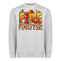 Heather Grey firefighter Heavyweight Sweatshirt - Zillion Design Studio