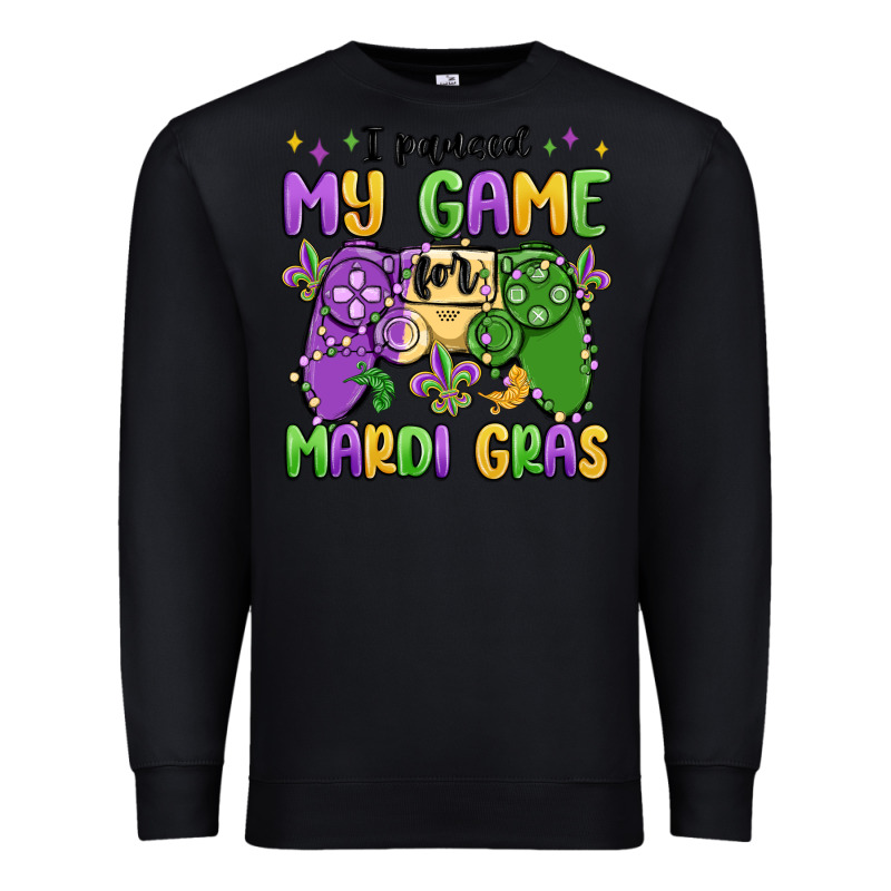 I Paused My Game For Mardi Gras Premium Sweatshirt by MaliasSmallBusiness | Teevron