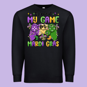 I Paused My Game For Mardi Gras Premium Sweatshirt Designed By Maliassmallbusiness