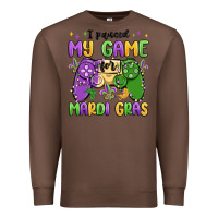 Chestnut i paused my game for mardi gras Premium Sweatshirt - MaliasSmallBusiness