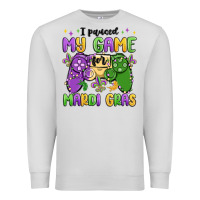 Dove Grey i paused my game for mardi gras Premium Sweatshirt - MaliasSmallBusiness