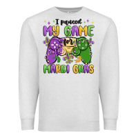 Oatmeal Heather i paused my game for mardi gras Premium Sweatshirt - MaliasSmallBusiness