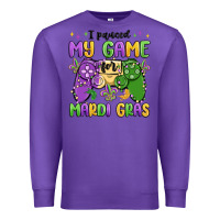 Purple i paused my game for mardi gras Premium Sweatshirt - MaliasSmallBusiness