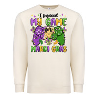 Sandshell i paused my game for mardi gras Premium Sweatshirt - MaliasSmallBusiness