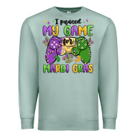 Seafoam i paused my game for mardi gras Premium Sweatshirt - MaliasSmallBusiness