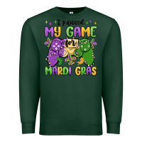 Sports Green i paused my game for mardi gras Premium Sweatshirt - MaliasSmallBusiness