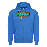 True Royal western cowboy and hat with cactus and cowhide Zipper Hoodie - Artiststas