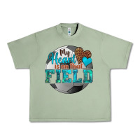 Oil Green my heart is on that field soccer Urban Heavy Tee - HRA Design Shop