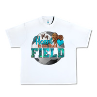 White my heart is on that field soccer Urban Heavy Tee - HRA Design Shop