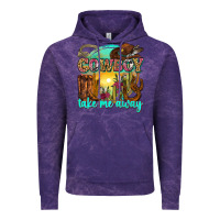 Cloud Purple cowboy take me away Vintage Hoodie - Zillion Design Studio