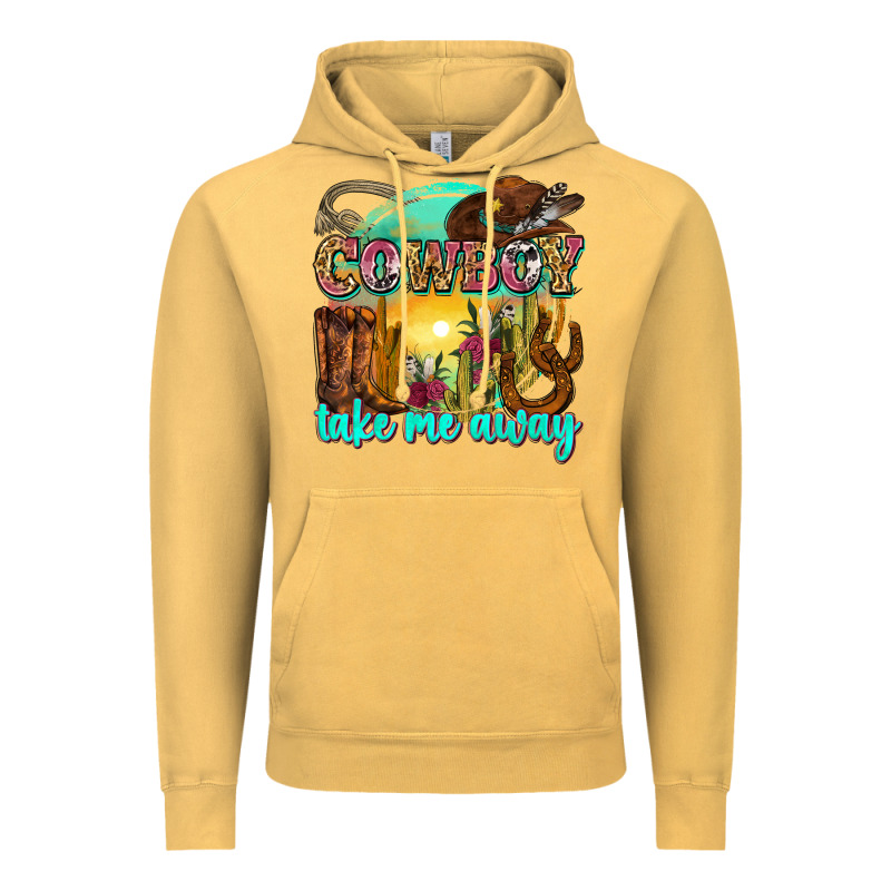 Cowboy Take Me Away Vintage Hoodie by Zillion Design Studio | Teevron