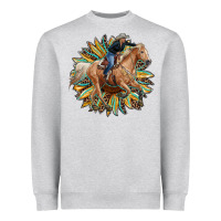 Heather Grey sunflower rodeo Heavyweight Sweatshirt - RanaPortraitStore