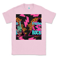 Bubblegum Pink freedom rocks seamless pattern Classic Tee - BundleAndBundleShop
