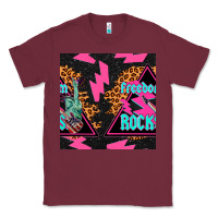 Burgundy freedom rocks seamless pattern Classic Tee - BundleAndBundleShop