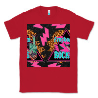 Red freedom rocks seamless pattern Classic Tee - BundleAndBundleShop