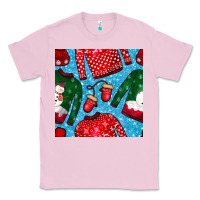 Bubblegum Pink christmas clothes seamless pattern Classic Tee - BundleAndBundleShop