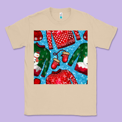 Christmas Clothes Seamless Pattern Classic Tee Designed By Bundleandbundleshop