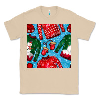 Mushroom christmas clothes seamless pattern Classic Tee - BundleAndBundleShop