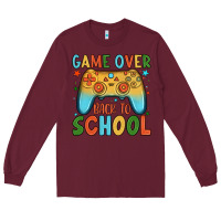 Burgundy game over back to school Long Sleeve Tee - JahusDesignShop
