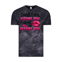 Cloud Black i wish i was kissing you instead of missing you Vintage Tee - FaDigitalArtStudio