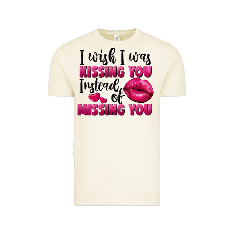 I Wish I Was Kissing You Instead Of Missing You Vintage Tee by FaDigitalArtStudio | Teevron