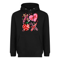 Black valentine xoxo teacher Heavyweight Hoodie - MaliasSmallBusiness