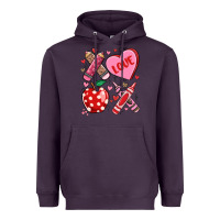 Plum valentine xoxo teacher Heavyweight Hoodie - MaliasSmallBusiness