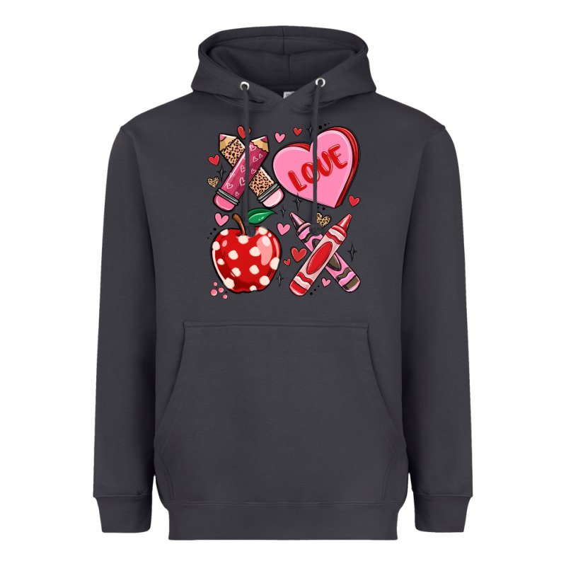 Valentine Xoxo Teacher Heavyweight Hoodie by MaliasSmallBusiness | Teevron