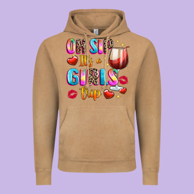 Oh Sip Its A Girls Vintage Hoodie Designed By Texasbilliewilder