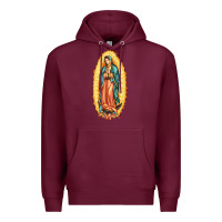 Burgundy our lady of guadalupe Premium Hoodie - LillyAllenDesigns