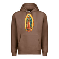 Chestnut our lady of guadalupe Premium Hoodie - LillyAllenDesigns