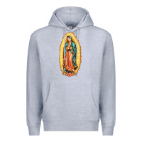 Heather Grey our lady of guadalupe Premium Hoodie - LillyAllenDesigns