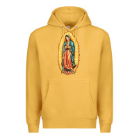 Mustard our lady of guadalupe Premium Hoodie - LillyAllenDesigns