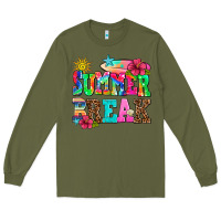 Army Green summer break Long Sleeve Tee - AdoDesignShop
