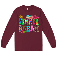 Burgundy summer break Long Sleeve Tee - AdoDesignShop