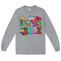 Heather Grey summer break Long Sleeve Tee - AdoDesignShop