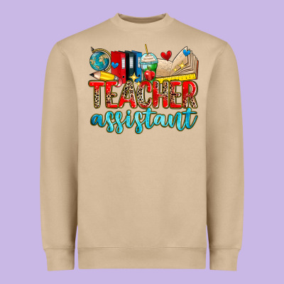 Teacher Assistant Heavyweight Sweatshirt Designed By Zillion Design Studio