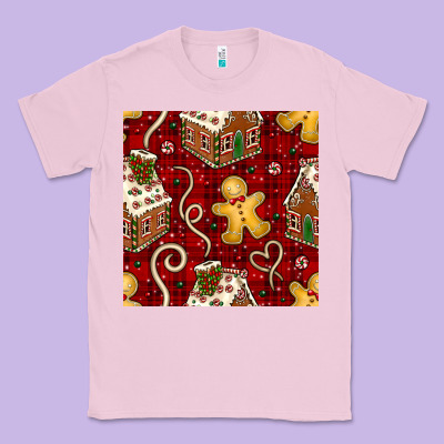 Christmas Gingerbread Cookie House Seamless Pattern Classic Tee Designed By Bundleandbundleshop