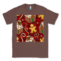 Chestnut christmas gingerbread cookie house seamless pattern Classic Tee - BundleAndBundleShop